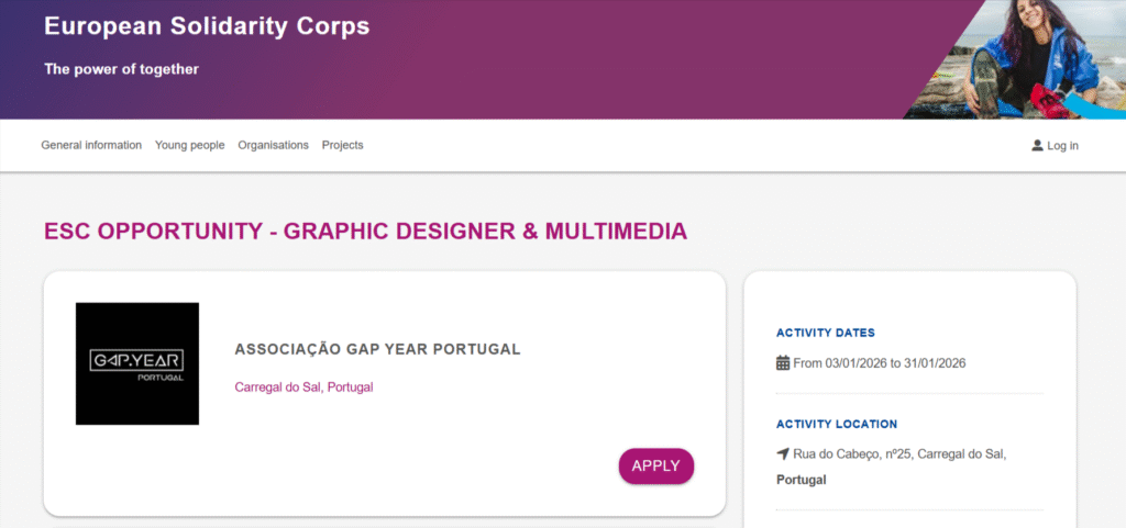 فرصة تطوع في البرتغال ممولة بالكامل للمتطوعين العرب